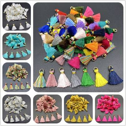 10pcs Polyester Trim Fringe Tassel Sewing Curtains Accessories DIY Keychain Cellphone Straps Pendant Tassels For Jewelry Making