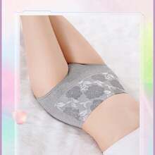 6-Piece Set, Pure Color, Leisure, Simple, Knitted Shorts, Suitable For All Seasons, Ladies Underwear Pants, Breathable, Stretchy, Covers The Stomach, Antibacterial Function, Large Size - 彩色 - 查看 4