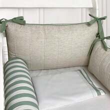 Eclipse Percale 200 Thread Count Cotton Crib Kit 6 Pieces - Verde Oliva - Ver 3