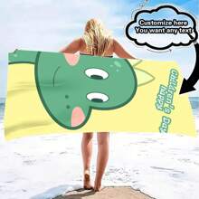 Personalized Beach Towel With Name Or Letter Combination - Super Absorbent & Microfiber Bathroom & Pool Towel, Suitable For Teens And Adults, Quick-Dry Soft Beach Towel With Cartoon Design, Ideal Gift For Boys And Girls Bathroom Decor Summer Travel Essentials Travel Accessories Beach Essentials