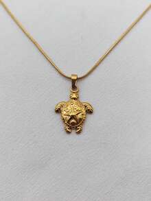 1 件简约时尚个性化不锈钢各种海洋生物吊坠项链，海洋主题适合情侣日常佩戴