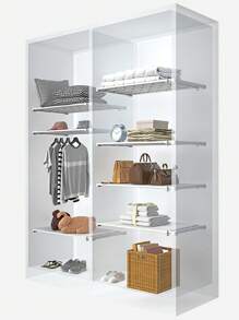 Wardrobe Nail Free Expandable Storage Partition, Kitchen Partition Board, Dormitory Cabinet, Cabinet Layered Shelf, Bathroom Storage Shelf