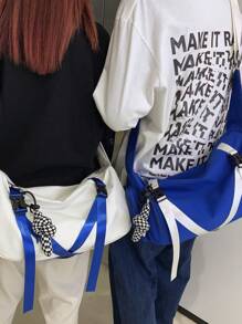 Bolso de hombro de estilo moderno 2025, marca, estilo japonés de Harajuku, bolso cruzado versátil de gran capacidad unisex, bolso de mensajero estudiantil