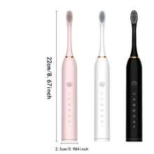 1 件成人新款电动牙刷，自动充电防水牙刷，男女皆宜，学生，居家/宿舍/旅行使用，附赠 4 个替换头，随机新旧包装 - 彩色 - 查看 11