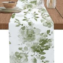 1 Pc Unique Floral Flowers Butterfly Table Runner,Seasonal Spring Summer Home Kitchen Dining Room Indoor Outdoor Festive Events Table Decor - Multicolor - View 23