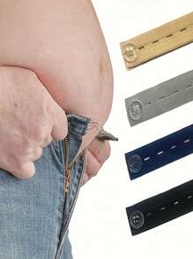 1/2/5 piezas Hebilla extensora para la cintura, extensión elástica ajustable para pantalones, botón elástico para pantalones de maternidad