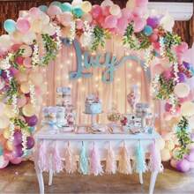 1/4 Pcs Artificial Flowers Garland,Total 28.8ft Artificial Wisteria Vine Silk Hanging Flower For Home Garden Outdoor Ceremony Wedding Arch Floral Decor