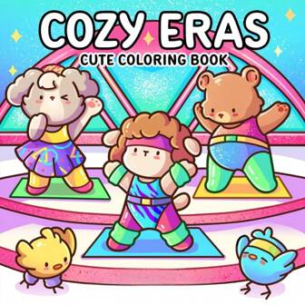 1pc COZY ERAS Coco Coloring Book For Adults And Kids, Bold And Easy, Simple And Big Designs For Relaxat Coloring Book For Adults And Teens, Super Cute Designs Of Cozy, Hygge Spaces For Relaxation.Release Emotions And Relieve Anxiety