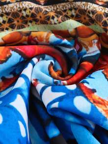 2024新款欧美风女士两件套泳衣，时尚修身性感比基尼，度假沙滩装 - 寶藍色 - 查看 6