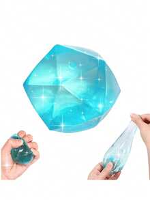 随机颜色棱柱形渐变麦芽糖挤压玩具，小巧可爱的感官减压玩具，柔软的派对礼物