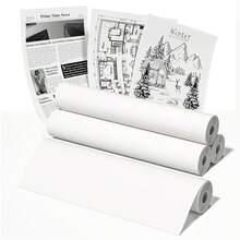 4 Rollos de papel térmico A4 de secado rápido de 8,27"x11,69" tamaño carta, para impresora portátil, compatible con Gloryang y JADENS PD-A4 Impresora térmica - Multicolor - Ver 2