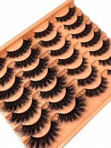 14 Pairs 3D Faux Mink Lashes: Natural, Thick, Dramatic, Fluffy, Extra Long Lashes - Suitable For Beginners And Reusable - Fluffy Lashes - View 3
