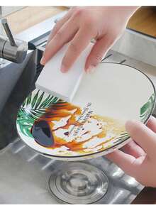 24 件魔术海绵擦，多功能家用清洁海绵，洗碗海绵，适用于家具、浴室、浴缸、水槽、地板、墙壁、家用工具，非常适合学校、厨房、浴室、家庭清洁用品 - 白色 - 查看 7