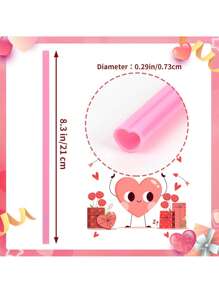 36 pajitas con forma de corazón color rosa, pajitas lindas empacadas individualmente, pajitas rosas adecuadas para cócteles, fiestas de cumpleaños, bodas, regalo de novia para el Día de San Valentín, útiles escolares