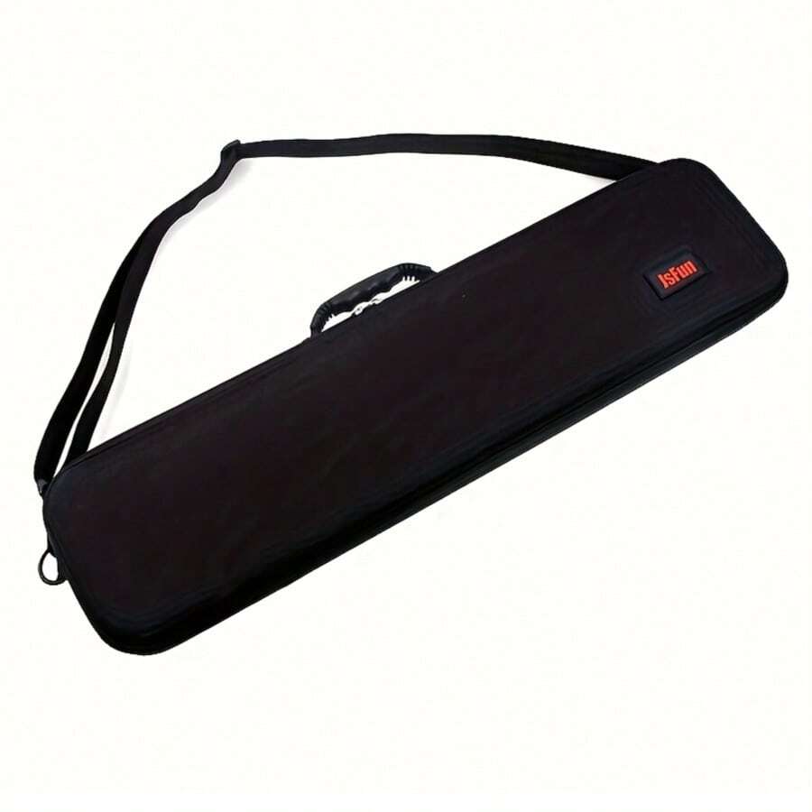 EVA Thick & Durable Hard Shell Fishing Tackle Box, Multi-Function Portable Foam Fishing Rod & Reel Accessory Storage Bag, Outdoor Car Fishing Bag - Black - View 1