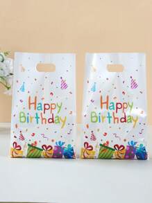 10/25/50 piezas Bolsas de regalo con estampado de confeti colorido para decoración de fiestas de cumpleaños, regalos, favores, suministros de envoltura, artículos de fiesta temática, envoltura de artículos pequeños, envoltura para camping y picnic de cumpleaños, envoltura de artículos de cocina de cumpleaños, decoraciones de cumpleaños, regalos de cumpleaños, favores de fiesta