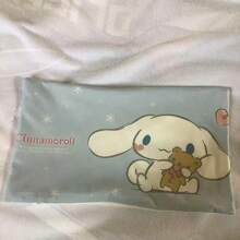 Sanrio 1pc Sanrio Kuromi Hello Kitty Cartoon Pillow Case, Plush Fabric, Adorable Cartoon Animal, Snowflake Print Design Minimalist Pillow Cover, Soft Material, Comfortable, 30X50cm (No Pillow Inner), Single-Sided Pattern, Suitable For Car, Sofa, Bedroom, Living Room
