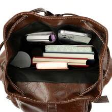 Large Capacity Retro Casual Flap Backpack, Unisex Travel Rucksack Student Schoolbag - View 7