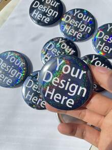 1/3/5/10/30/50/100个定制文字生日徽章、定制照片徽章、个性化照片徽章、宠物纪念照片徽章、个性化胸针、定制毕业徽章、逝去亲人纪念徽章 - 彩色 - 查看 6