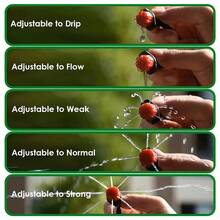 Garden Drip Irrigation Kit,Greenhouse Micro Automatic Drip Irrigation System Kit With 1/4 Inch Blank Distribution Tubing Hose Adjustable Patio Misting Nozzle Emitters Sprinkler - Multicolor - View 5