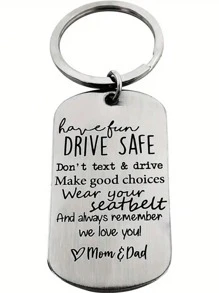 Creative Car Key Chain Gift For Son, Daughter, Teenagers, Heartfelt Reminder For 16 Year Old New Drivers, Perfect For Weddings, Birthdays, Graduations, Bachelorette Parties, Christmas, Halloween, Gifts For Best Friends, Siblings, Coworkers, Doctors, Nurses, Medical Students, Unique Novelty Decor For Bags, Parties, Birthdays