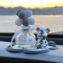 Accessoire créatif de voiture, ours poupée style grand, plaque d'immatriculation de stationnement temporaire numérique, collection d'accessoires premium de décoration intérieure de voiture