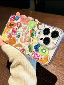 Funda transparente de TPU de 1 unidad con diseño de frutas, protección total contra caídas y huellas dactilares, con protección para la cámara. Compatible con phone. 1 unidad. - Multicolor 2 - Ver 5