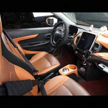 Universal Elastic Stretch Car Steering Wheel Cover + 2 Car Seat Belt Cover Pads Combo Set ,Fit Most Cars,Truck SUV,Soft And Stretchy