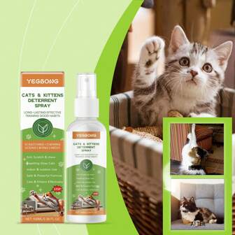 Spray repelente para gatos, repelente de mascotas, spray antirasguños para cama y hogar