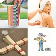 50/100/200 piezas de palitos de abedul natural, palitos de helado, muy adecuados para manualidades, alimentos, helados, cera dura, resina epoxi y palitos de resina, prensa de lengua, suministros de manualidades de madera, palitos de madera