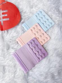 tanghou 3 chiếc dây nối áo ngực nhiều màu có 3 hàng 4 móc, khóa nối áo ngực đàn hồi, móc thép không gỉ để điều chỉnh áo ngực - Nhiều màu - Xem 8