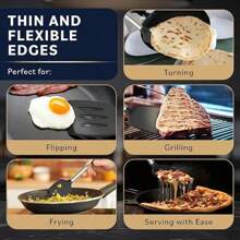 1pc Solid Silicone Spatula, Non-Stick Insert Type Heat Resistant Kitchen Tool, Suitable For Fish, Eggs, Pancakes