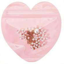 1PC-PVC Heart-Shaped Jewelry Small Bag Cute Heart-Shaped Shaped Self Sealing Bag Gift Sealed Bag Self Sealing Bag - Multicolor - View 9