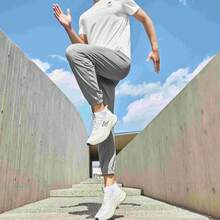 XTEP 男士运动裤，2025 年春秋季官方速干透气梭织运动裤，休闲训练健身裤。876229980205 - 泥土灰 - 查看 5