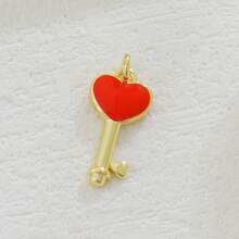 1pc Copper Creative New Luxury Fashion Keylock Pendant, DIY For Bracelet, Necklace, Earring, Bag Charm