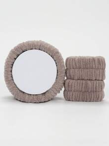 SHEIN X Milania 3pcs Headband Set, 1pc Headband & 2pcs Wristbands, For Washing Face, Facial Cleansing, Makeup Application, Makeup Removal, Travel, Suitable For All Skin Types