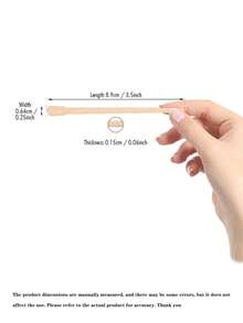 300/200/100/50/20pcs Disposable Waxing Sticks, Beauty Depilation Tools, Wooden Sticks For Body And Facial Hair Removal, Easy To Use, Suitable For Salons, Trips, Professional Wax Applicator, One-Time Wax Applicator Sticks, Wax Paper Waxing Sticks, Eyebrow Waxing Sticks, Applicable For Body, Legs, Face And Medium To Large Areas Hair Removal, Eyebrow Hair Removal Tool - Multicolor - View 8