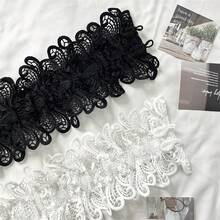 Spitze Taillengürtel für Frauen, elastisch verstellbarer Boho-Stil Gürtel, geeignet für Kleider, Anzugjacken, Mäntel, passend für Taillen von 65-100cm, ganzjährig für Sommer, Schule, Herbst, Halloween - Weiss - Übersicht 5