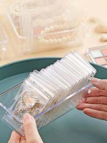 60pcs Clear PVC Transparent Zip Lock Jewelry Bag, Small Size Dust Proof Airtight Pouch, Plastic Zipper Self Seal Packing Organizer Storage Bags, For Rings Earrings Bracelet Makeup Bag Travel School Supplies Travel Essentials Make Up Bag Holiday Essentials Cosmetic Bag Makeup Bags Makeup Pouch Makeup Organizer Holiday Winter 2024 Make Up Organizer Makeup Storage,Travel Essential - Clear - View 5