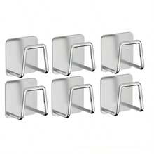 Non Perforated Stainless Steel Household Basin Suspended Storage Rack, Bathroom Hook, Basin Hook, Kitchen Pot Cover Storage Rack, Sponge Drain Rack, Sink Hanging Shelf - Multicolor - View 11