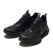 XTEP Men's Running Shoes Hydrogen Wind 8.0, Comfortable Breathable Casual Sport Shoes, Black/Charcoal Gray 875219110024