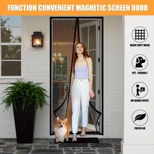Heavy Duty Magnetic Screen Door - Self Sealing, Hands-Free Mesh Pest Control, Magnetic Strip Mountable, Nylon, Bohemian Style, Hand Wash Only, Pest Control Barrier Door | Mesh Partition Door | Nylon Mesh