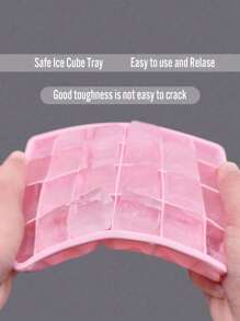 1/2pcs Silicone Ice Mold, Minimalist Plain Multi-Grid Ice Cube Mold For Home