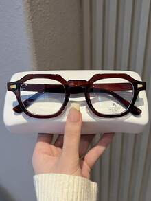 1 Paar Vintage kleine quadratische Rahmen Mode Lese-/Computer-/Gaming-Brille, ohne Rezept geeignet für den täglichen Gebrauch für Männer/Frauen