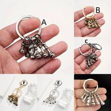 6pcs/1pc Creative Metal Faux Chess Piece Keychain Pendant, Alloy Keyring Key Chain For Men Women Leisure Game Gift Car Accessories Bag Charm School Cute Goth Y2k