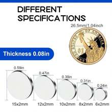 30/50pcs Strong Refrigerator Small Magnets, Whiteboard Small Magnets, Rare Earth Magnets, Small Circular Magnets, Refrigerator, Office Magnets, Suitable For Handicrafts DIY, Scientific Model,Offices, Whiteboards, Handicrafts, Hobbies, Kitchens, Best Gifts