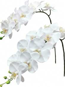 2/4/6 piezas Flor de orquídea Phalaenopsis artificial para decoración del hogar