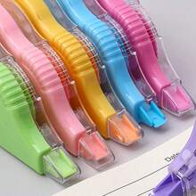 6 rollos de cinta correctora, set económico y práctico, 72m de cinta correctora, gran capacidad, cinta correctora para uso estudiantil, cinta correctora, cinta correctora de errores, cinta correctora de palabras, cinta correctora silenciosa para estudiantes de secundaria, cinta correctora de líquido corrector, cinta correctora para volver al colegio al por mayor - Multicolor - Ver 5