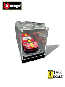 Burago Bburago1:64 Vermelho 812 Competizione Sports Modelo de Carro Capa de Acrílico Preto + Base