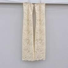 1 对优雅蕾丝袖套 - 刺绣设计，弹性材质，露指，透气防紫外线，优雅蕾丝袖套 - 弹性夏季防晒，透气针织装饰袖，无羽毛，可手洗，适合休闲户外活动 - 彩色 - 查看 12